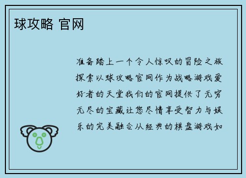 球攻略 官网